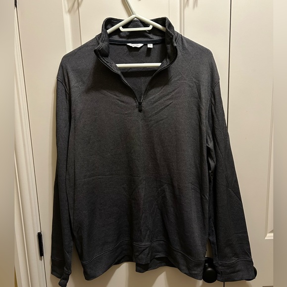 Men’s Calvin Klein Grey Quarter Zip- Size Large - Picture 1 of 5